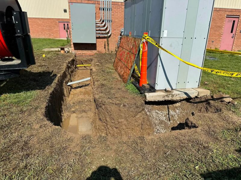 trenching using hydrovac